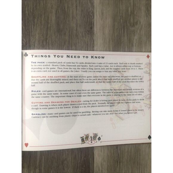 Card Games Gift Set by N. A. C. Bathe Book & New C - Picture 10 of 12